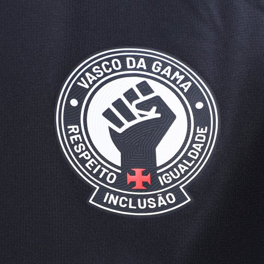 Camisa Vasco 24/25 s/n° Aquecimento Kappa Masculina - Preto