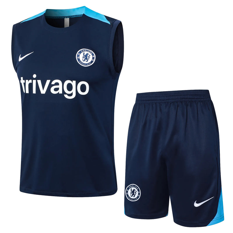 Conjunto Chelsea Treino Regata 25/26 - Azul Escuro