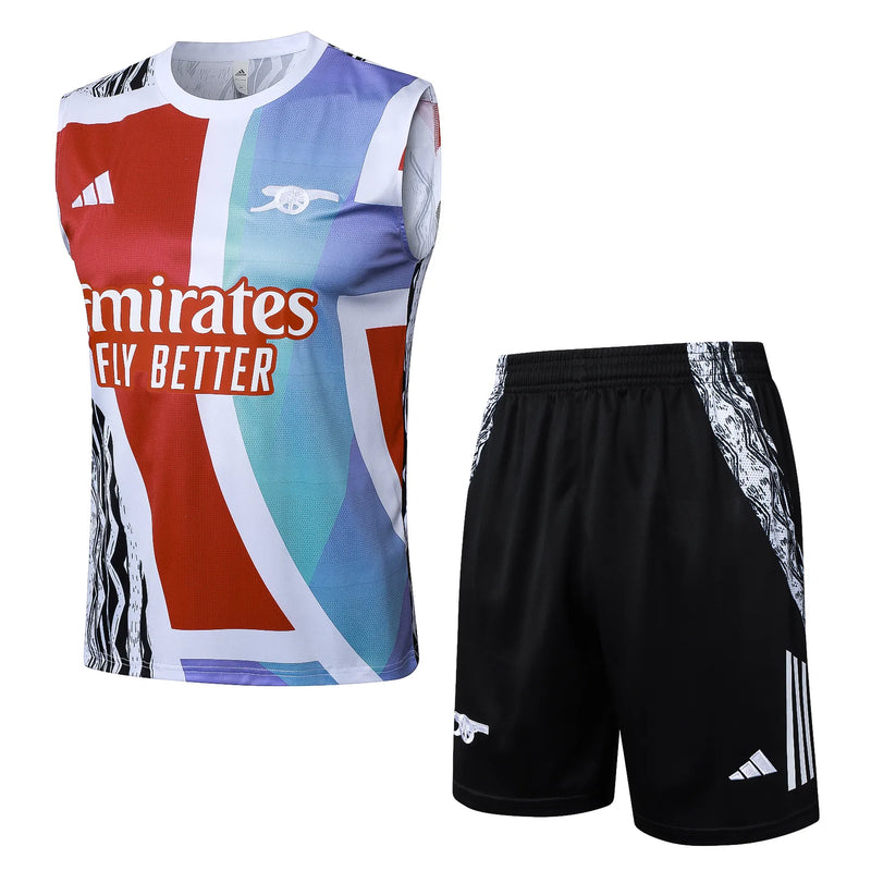 Conjunto Arsenal Treino Regata 25/26 - Vermelho e Azul