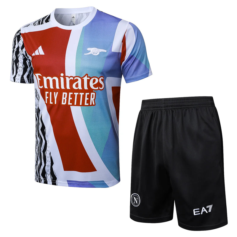 Conjunto Arsenal Treino 25/26 - Vermelho e Azul