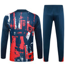 Conjunto Paris Saint Germain Zíper Curto Treino Vermelho e Azul 2024/25