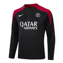 Conjunto Paris Saint Germain Zíper Curto Treino Preto 2024/25