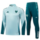 Conjunto Cruzeiro Ziper Curto Treino Azul Claro