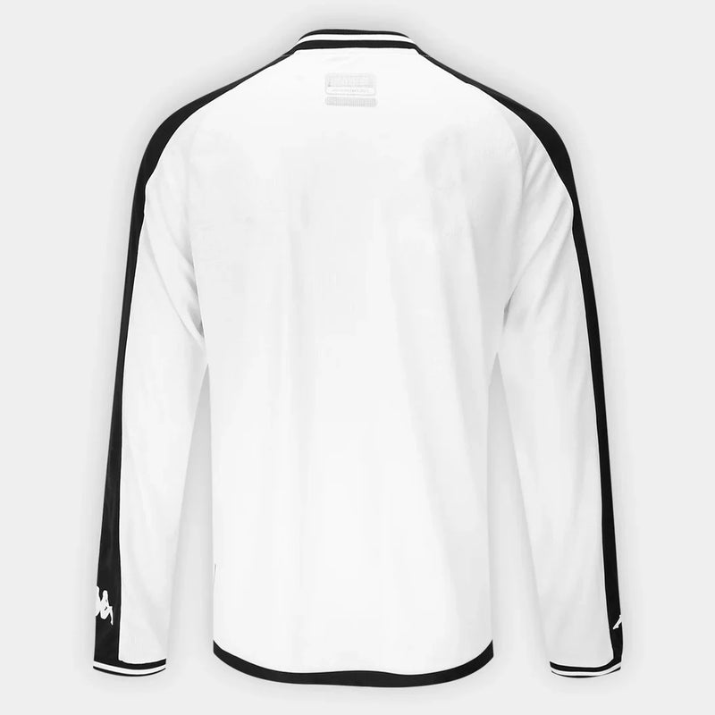 Camisa Vasco II 24/25 s/n° Jogador Kappa Manga Longa - Branco+Preto