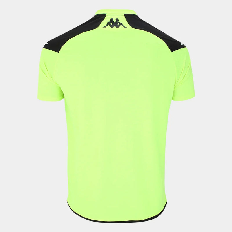 Camisa Vasco 24/25 Jogador Treino Kappa Masculina - Amarelo Fluorescente+Preto