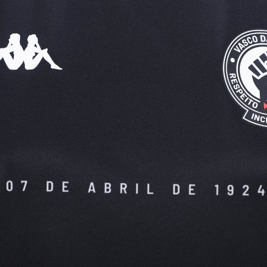 Camisa Vasco 24/25 s/n° Aquecimento Kappa Masculina - Preto