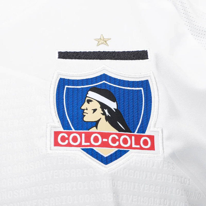 Camisa Colo-Colo Home 25/26 Torcedor Adidas Masculina - Branco+Preto