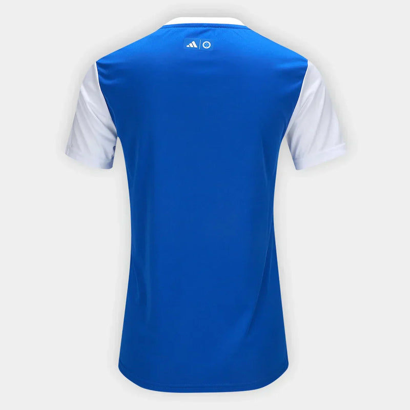 Camisa Cruzeiro 25/26 s/n Fanshirt Adidas Feminina - Azul+Branco