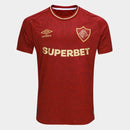 Camisa Fluminense III 25/26 s/n Torcedor Umbro Masculina - Vinho+Dourado